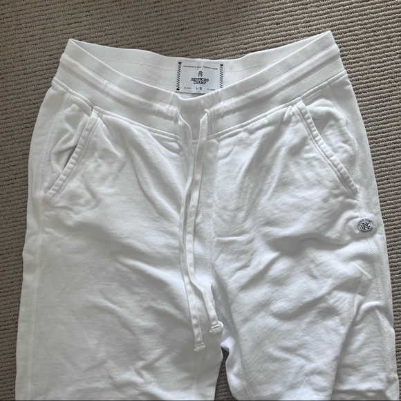 Reigning champ lightweight white terry sweatpants - Picture 8 of 10